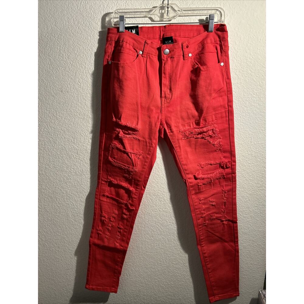 Women’s Red Stretch Jeans NWT K.I.M By Kimberly Jeans Size 0